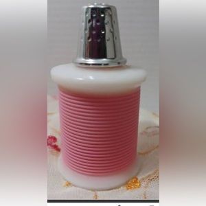 Avon Milk Glass Thread & Thimble Decanter Sweet Honesty Sewing Notion Bottle